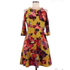 Maggy London Size 6 Floral Colorful Casual dress